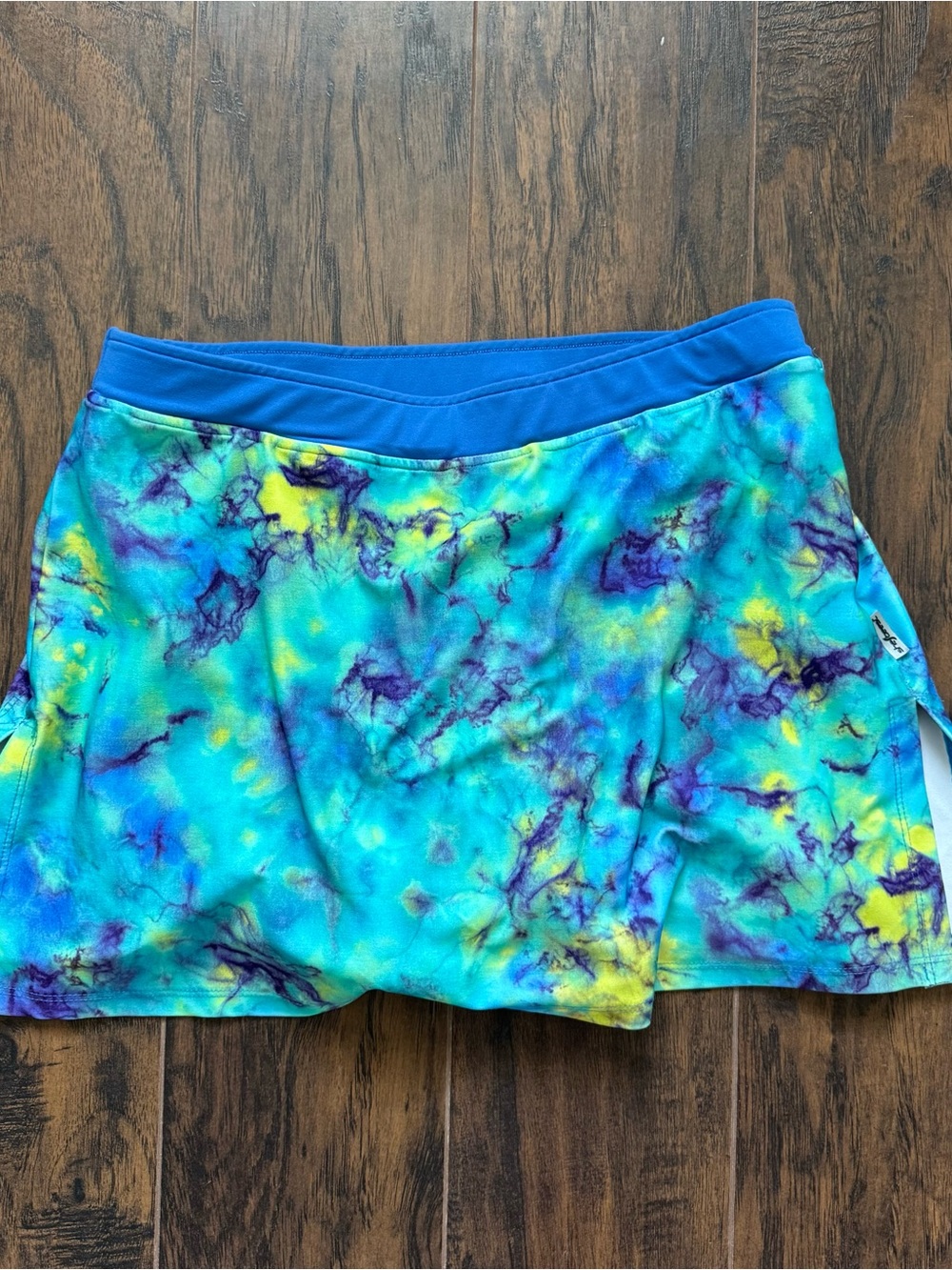 Shebeest XL Blue Tie Dye Athletic Biking CycloSkort